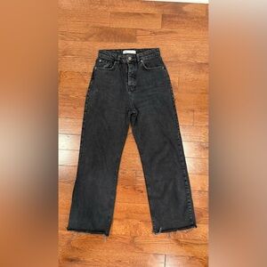 Zara High-Rise Black Women's Straight Jeans